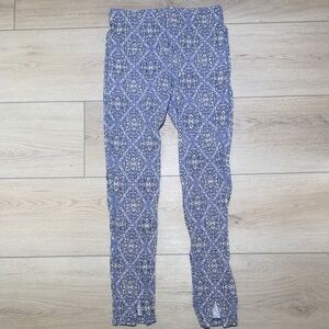 Blue Patterned Women's Leggings
